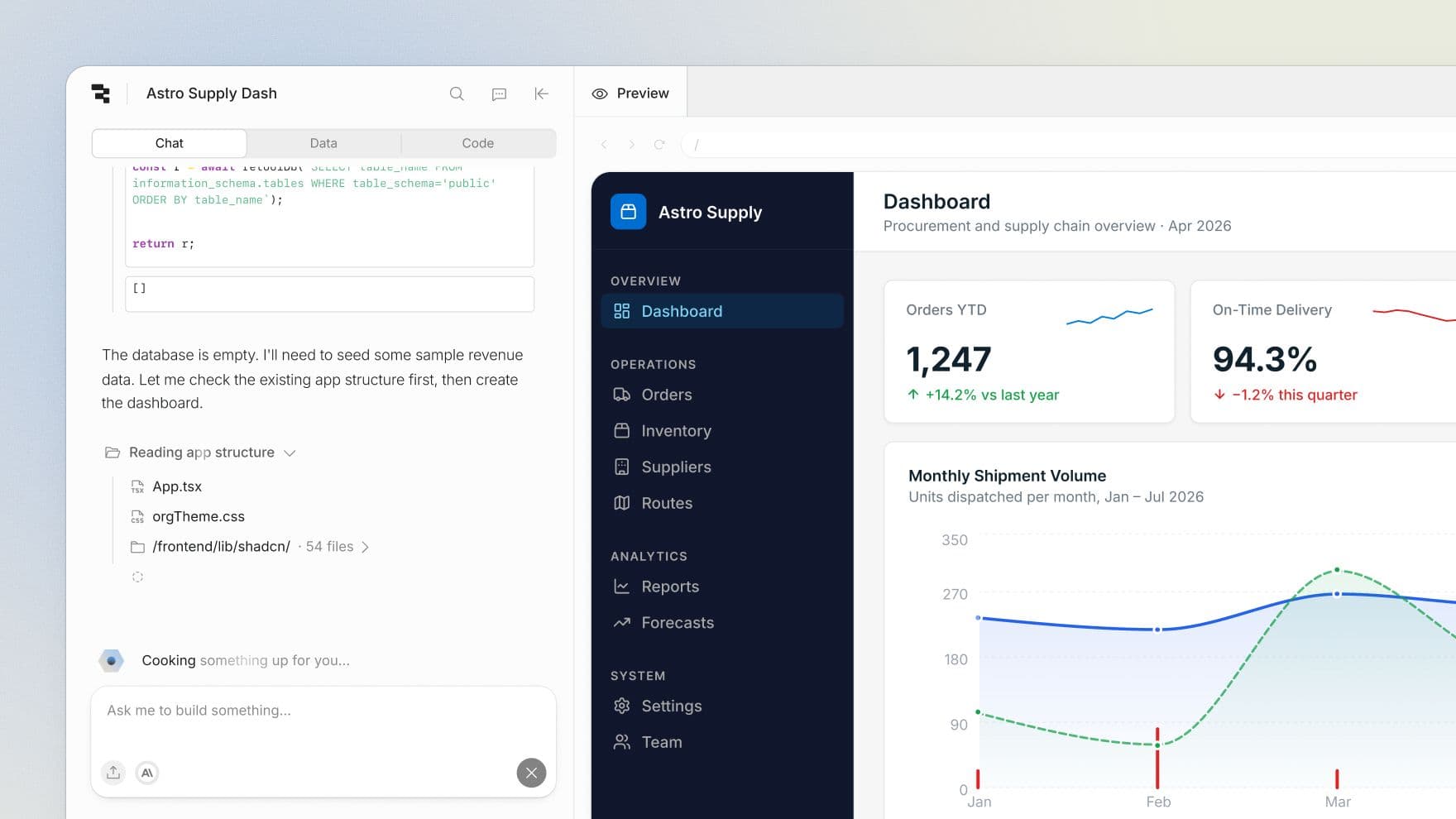 Retool product showing a Retool app