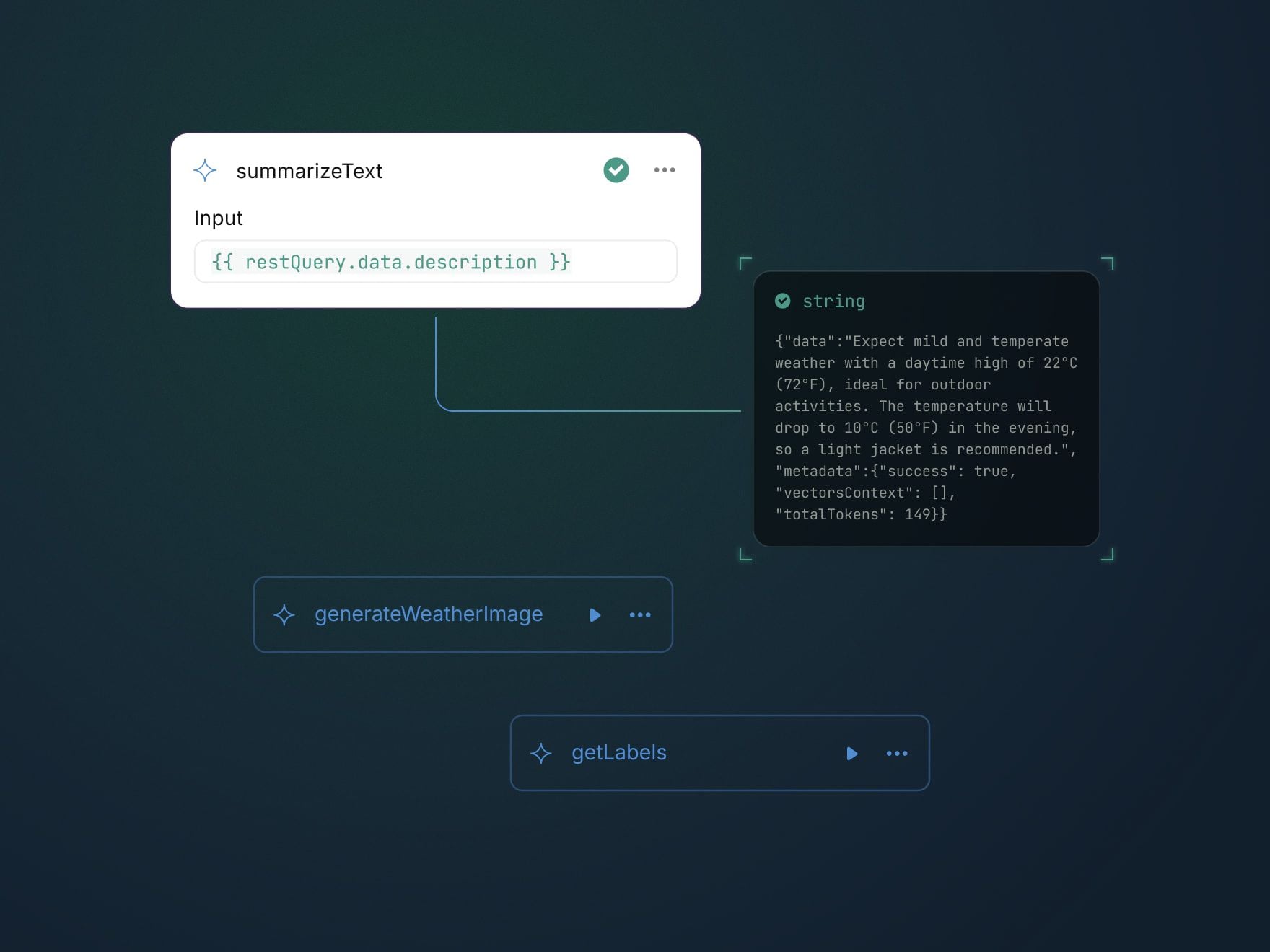 Screenshot of Retool generative AI blocks