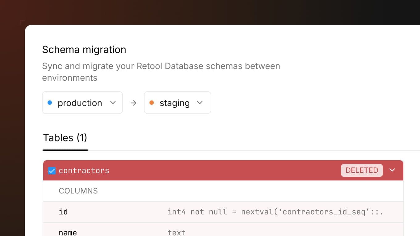 Inspect and release schema changes